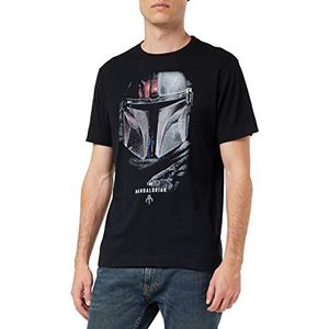 Star Wars Heren Mandalorian Shadows T-shirt, Schaduwen Zwart, M