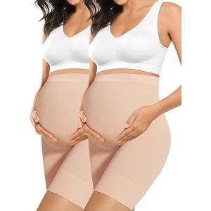 Maternity Shapewear Maternity Baby Shower Dress Maternity Shapewear for Dresses Maternity Dress Underwear Pregnancy Undergarment Double Nude S