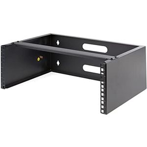 StarTech.com 4U Wall Mount Rack - 19"" Wall Mount Patchpanel Bracket - 35cm Diep (Low Profile) - Muurbeugel voor Netwerk Switches, IT Apparatuur - Wandmontage - Max. 20 kg (WALLMOUNT4)