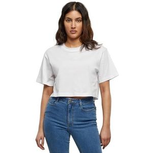 Build Your Brand Oversized T-shirt voor dames, wit, XL