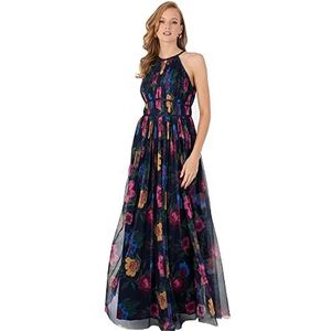 Anaya with Love Maxi-jurk voor dames, halterjurk, mouwloos, achter, sleutelgat, lang, voor bruiloft, gast, bal, avondjurk, bruidsmeisje, Bloemen, 56