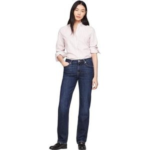 Tommy Hilfiger Klassieke jeans met rechte pasvorm voor dames, Denim (Donkerblauw), 25W / 34L