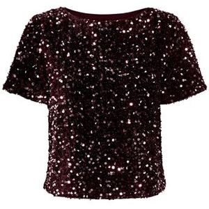 Onlanika Ss Sequins Boat Top WVN, Winetasting, XS