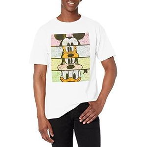 Disney Men's Characters Crew Crop T-Shirt, White, Large
