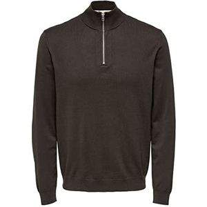 ONLY & SONS Onswyler Life Ls Half Zip Knit Sweater voor heren, bruin, XS