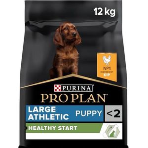 Pro Plan Hond Large Athletic Puppy Hondenvoer, Hondenbrokken voor Puppy's van Grote Rassen - Atletische Lichaamsbouw, met Kip, 12kg
