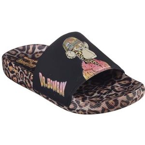 Skechers Heren x Snoop Dogg-Hyper Sandaal DR. Bombay Slide, Leopard Gedrukt voetbed, 11 UK, Voetbed met luipaardprint, 46 EU