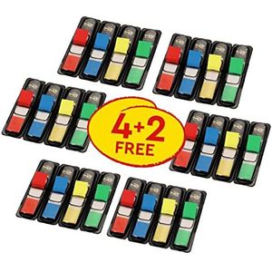 Post-it 683-4+2 Index Mini Promotion (11,9 x 43,2 mm, 24 x 35 plakstrips) rood, blauw, geel, groen