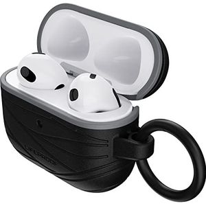 LifeProof koptelefoonhoes voor AirPods 3e Gen 2021, schokbestendig, valbestendig, ultradun, krasbeschermings hoes , inclusief karabijnhaak, duurzaam gemaakt, Zwart