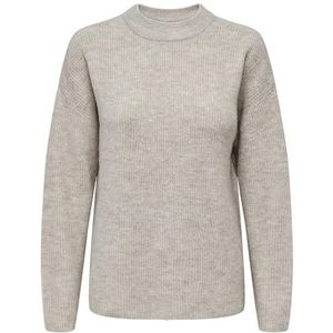 ONLCAMILLA ronde hals L/S trui KNT, Pumice Stone/Detail: melange, XS