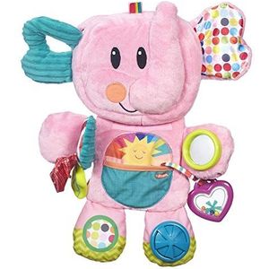 Playskool Fold 'n Go-olifant, speelgoed voor speelmomenten op baby’s buik, vanaf 3 maanden, roze (exclusief bij Amazon)