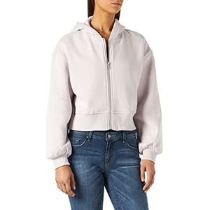 Urban Classics Dames Dames Korte Oversized Zip Jacket Sweatshirt, Softlilac, 3XL