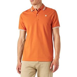 G-STAR RAW Heren Dunda Slim Stripe s Polo Shirt, Oranje (Burned Orange 5864-3014), XS