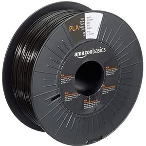 Amazon Basics PLA 3D-printerfilament, 1,75 mm, zwart, 3 kg per spoel, 3 spoelen