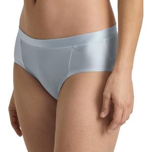 CALIDA Cate Panty, laag uitgesneden dames, met satijnen panelen, Arctic Ice, 40/42