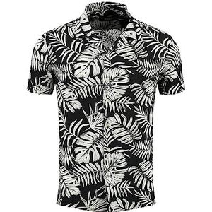 Key Largo MSH Havanna Overhemden met korte mouwen voor heren, zwart (1100), 3XL