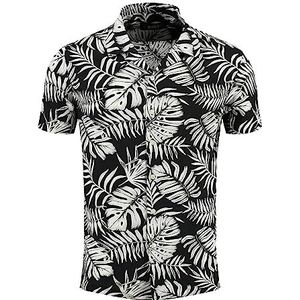 Key Largo MSH Havanna Overhemden met korte mouwen voor heren, zwart (1100), S