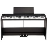 KORG B2SP digitale piano met houten standaard en pedaalbord - zwart