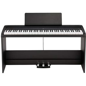 KORG B2SP digitale piano met houten standaard en pedaalbord - zwart