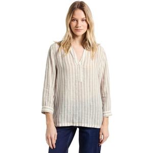 Street One - Gestreepte Blouse - Beige - Dames