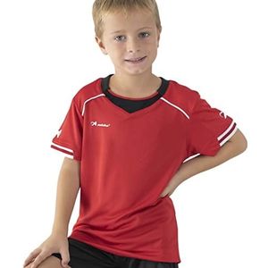 ASIOKA - Sportief T-shirt voor kinderen - Technisch T-shirt voor kinderen - T-shirt met korte mouwen voor kinderen - kleur rood