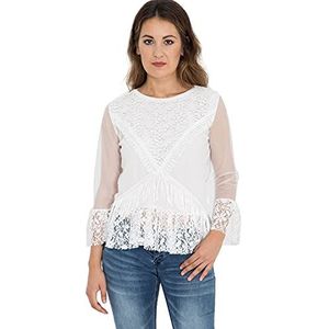 Way of Glory dames wog blouse, wit, S