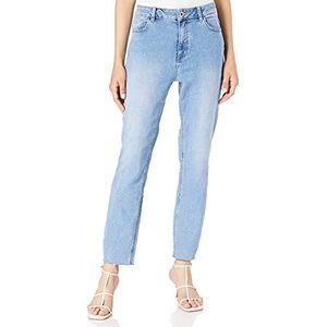TOM TAILOR mine to five Dames Kate skinny jeans met franjes 1026224, 10142 - Light Stone Blue Denim, 28