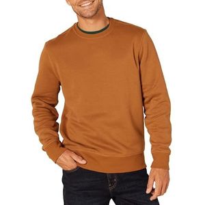 Amazon Essentials Men's Fleecetrui met ronde hals (verkrijgbaar in grote en lange maten), Notenmuskaat, XS