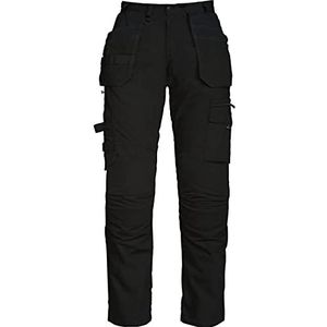 Texstar WP35 Dames Service Stretch Bag Broek, Maat W34/L34, Zwart