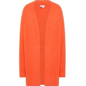 aleva Lange gebreide cardigan voor dames 19025276-AL04, oranje, M/L, oranje, M/L