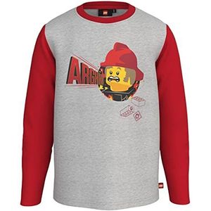 LEGO City jongens shirt met lange mouwen brandweer LWTaylor 104 912 grijs melange 128 kinderen