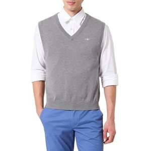 Klassiek katoenen vest, dark grey melange, S