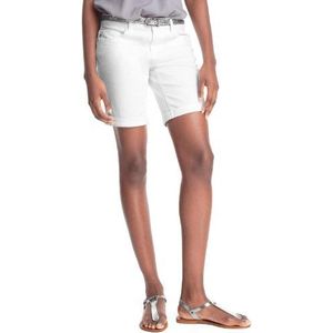 ESPRIT Dames Jeans Short Normale Tailleband, E21086, wit (white 100), 30