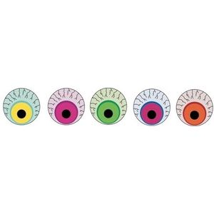 Crocs Jibbitz Bedels voor meisjes en jongens, super leuk, meerdere aantallen, gekke ogen, 5 stuks, 5 Pack