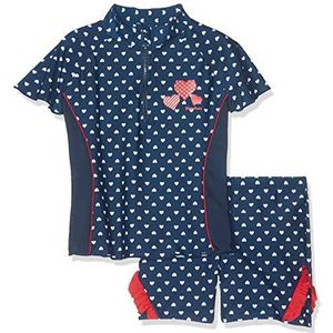 Playshoes - UV-zwemset - Donkerblauw - Hartjes - Meisjes - UPF 50+