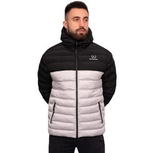 Just Emporio Jas met capuchon voor volwassenen, heren, zwart/grijs, XXL, Zwart/Grijs, XXL