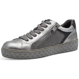 Marco Tozzi - Plateausneakers - Oud-zilverkleur - Antiek-look - Metallic