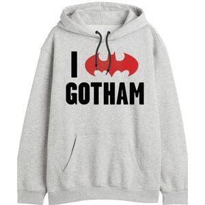 Batman Sweatshirt met capuchon voor heren, Grijs Melange, XL