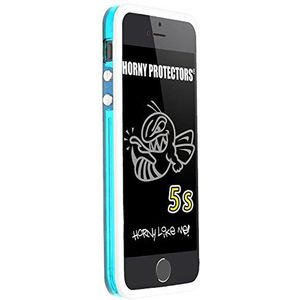Horny Protectors iP5s-4004 Bumper TPU Case voor Apple iPhone 5S blauw/transparant wit