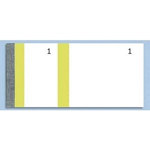 Exacompta - Ref. 96303E - Verpakking van 10 blokken 100 genummerde vellen van 1 tot 100-2 coupons 1 afneembaar - Voor kermesse, loterij, loterijen - Formaat 6,6 x 13,5 cm - Kleurband - Geel