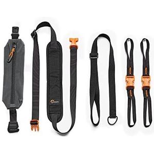 Lowepro GearUp Kit di Cinghie per Accessori - Compatibile con Tutte le GearUp Camera Box - Configurazioni di Trasporto Multiple, Nero