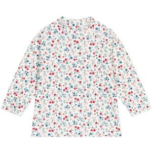 Petit Bateau UV-T-shirt met lange mouwen voor meisjes, Wit/Veelkleurig., 6 Maanden