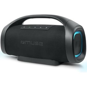 Muse - Draagbare Bluetooth-luidspreker - Zwart - Spatwaterdicht - 10 uur Accuduur