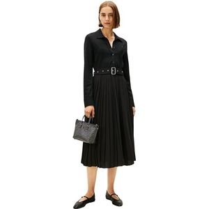 TOMMY HILFIGER - Jurk - Zwart - 3/4 Lengte - Normale Pasvorm - Lange Mouw