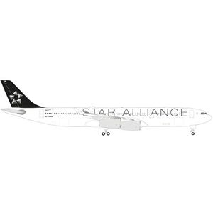 Herpa vliegtuig model Air Canada Airbus A220-300 – Trans Canada Air Lines retro livery – C-GNBN, schaal 1:500 - voor verzamelaars, miniatuur deco, metaal vliegtuig zonder onderstel