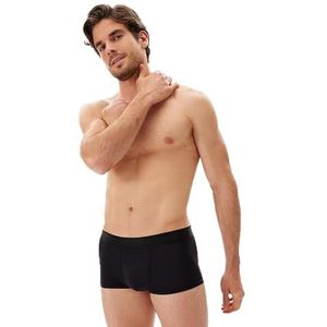 Dagi Black Fashion Gebreide Regular Taille Short Leg Boxer, Zwart, L, zwart, L