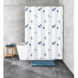 Kleine Wolke Miami douche insert, 100% polyester, blauw, 120x200 cm