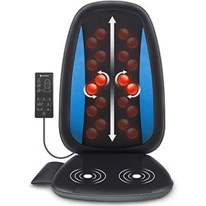 COMFIER Shiatsu massagestoelkussen met warmte, Shiatsu-massagekussen, rugmassageapparaat, ontspanning voor de hele rug, geschikt voor kantoor, thuis en overal daar, geschenken