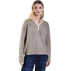 Street One damestrui met V-hals, Breezy Beige Mel., 36