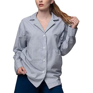 greenjama Damespyjama-hemd, GOTS-gecertificeerde pyjamabopje, ultramarijn, 36, Ultramarijn, 36